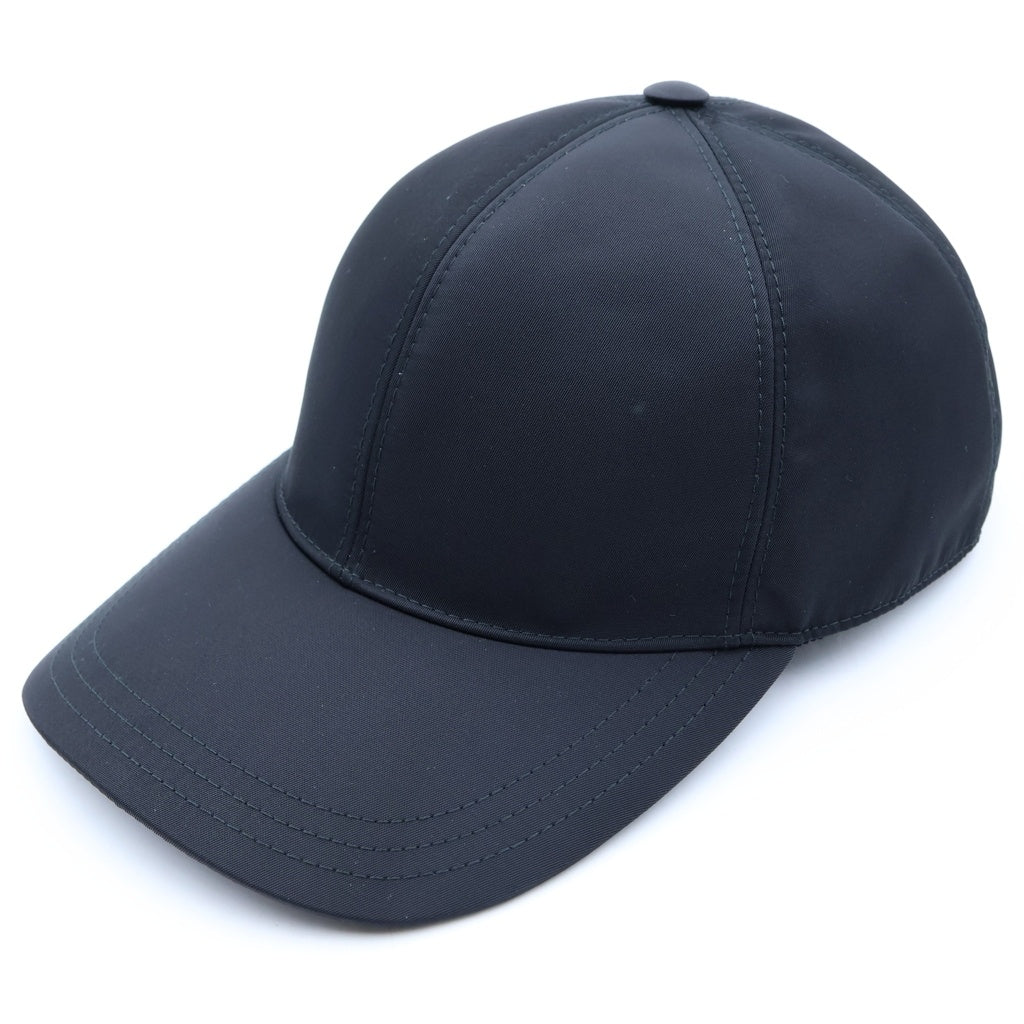 PRADA(プラダ) Re-Nylon ベースボール キャップ 帽子 ロゴ プレート ブラック 1HC274 レディース