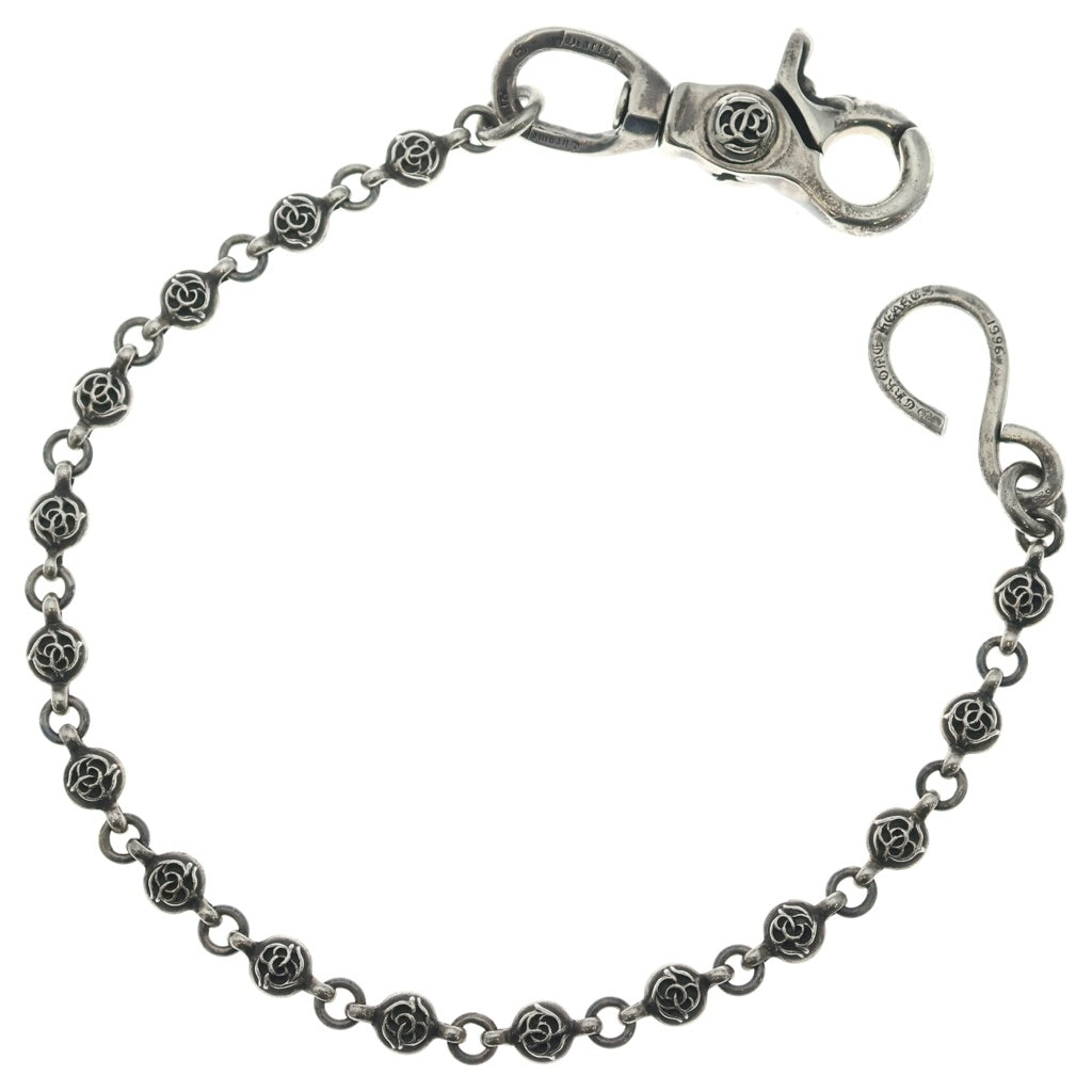 CHROME HEARTS(クロムハーツ) 1BALL SHORT-S 1クリップショート フローラルボール シルバー ウォレット チェーン SV925