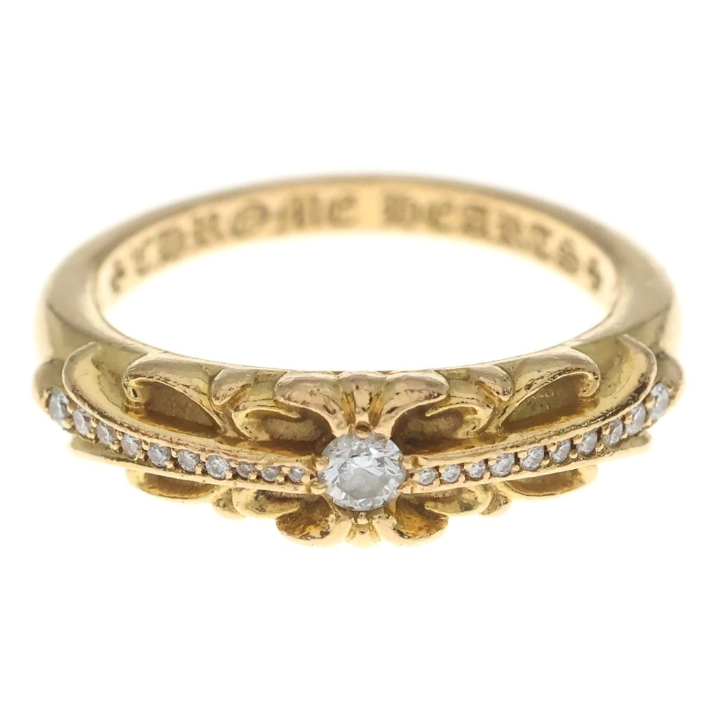 CHROME HEARTS(クロムハーツ) 22K BABYCLSC P/DIA ベイビークラシック フローラルクロスリング PAVEダイヤ ゴールド BCA055