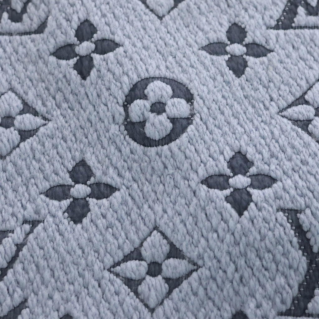 LOUIS VUITTON(ルイヴィトン) モノグラム エシャルプロゴマニア フリンジマフラー アイスブルー M75702 レディース