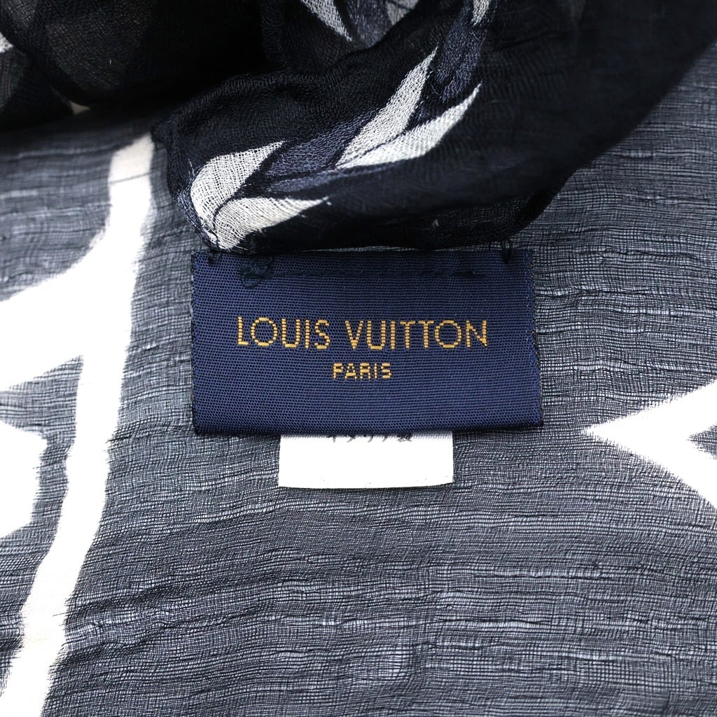 LOUIS VUITTON(ルイヴィトン) モノグラム シアー シルクスカーフ ブラック レディース