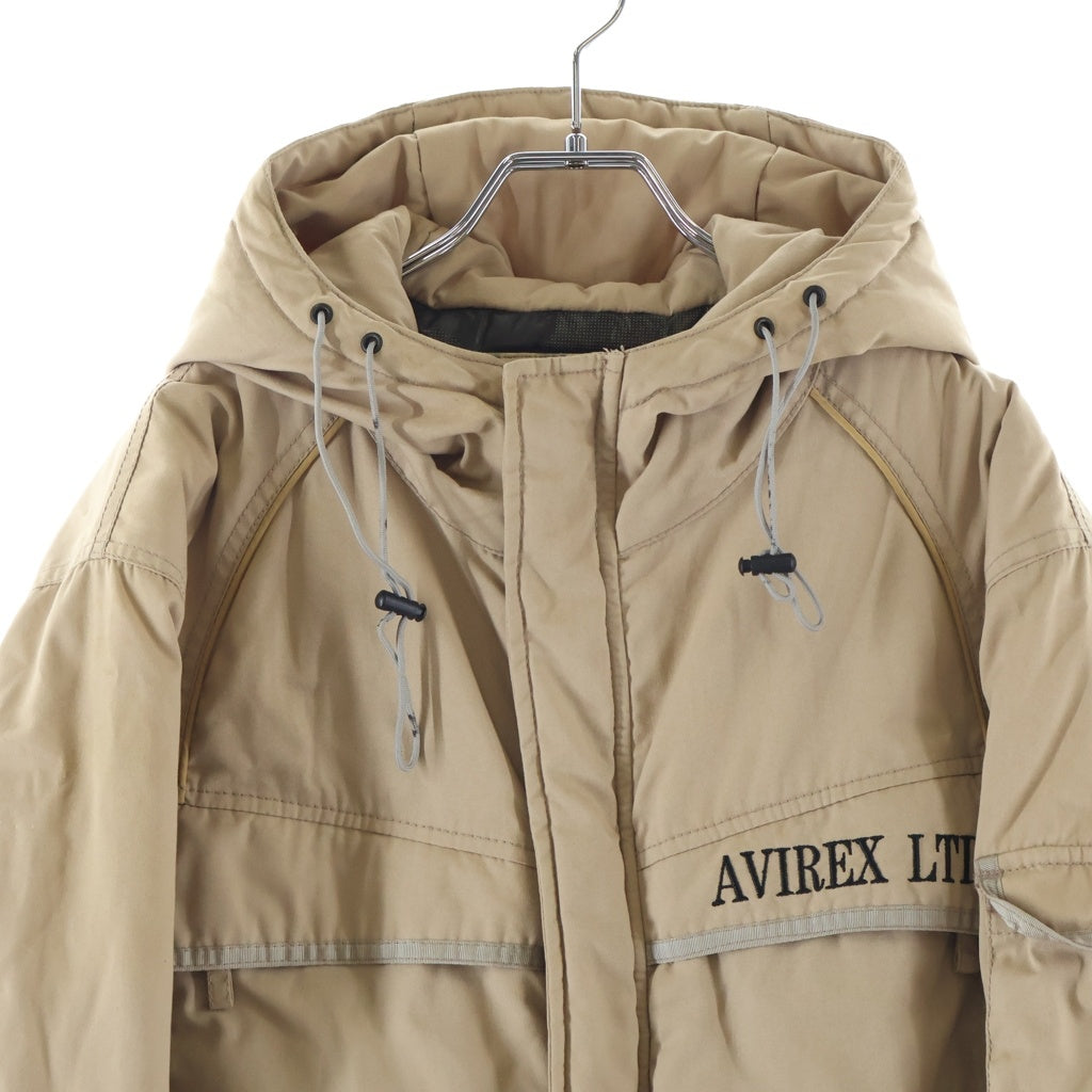 AVIREX(アヴィレックス) ミリタリー ダウン ジャケット アウター ベージュ ブラウン