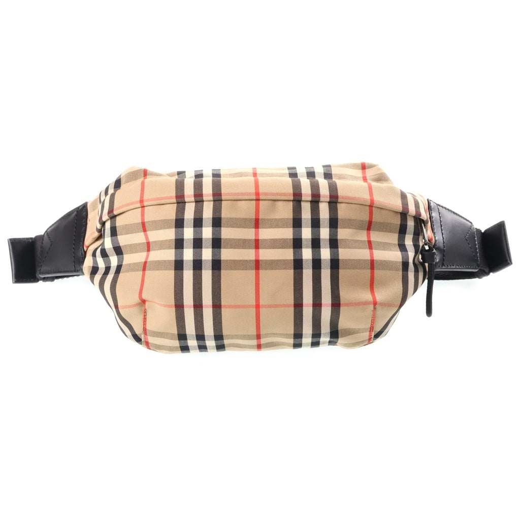 BURBERRY(バーバリー) ノバチェック ボディウエストバッグ ブラウン ナイロン レディース