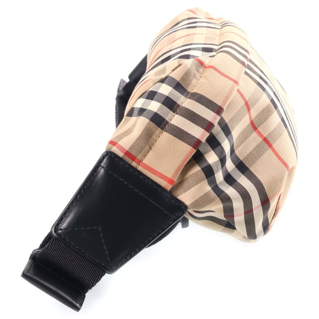 BURBERRY(バーバリー) ノバチェック ボディウエストバッグ ブラウン ナイロン レディース