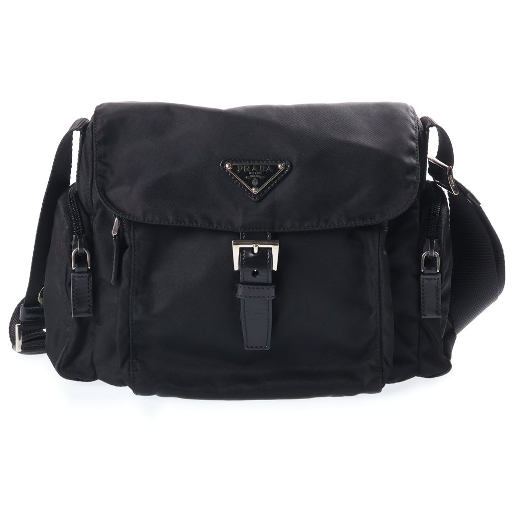 PRADA(プラダ) トライアングルロゴ ショルダーバッグ ブラック ナイロン BT0501
