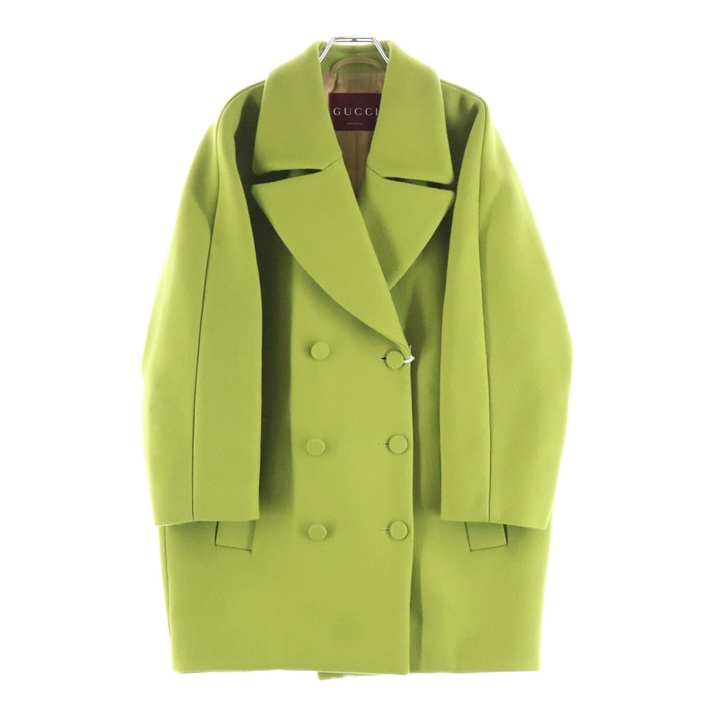 GUCCI(グッチ) ダブルブレスト コート グリーン ウール 794147 レディース