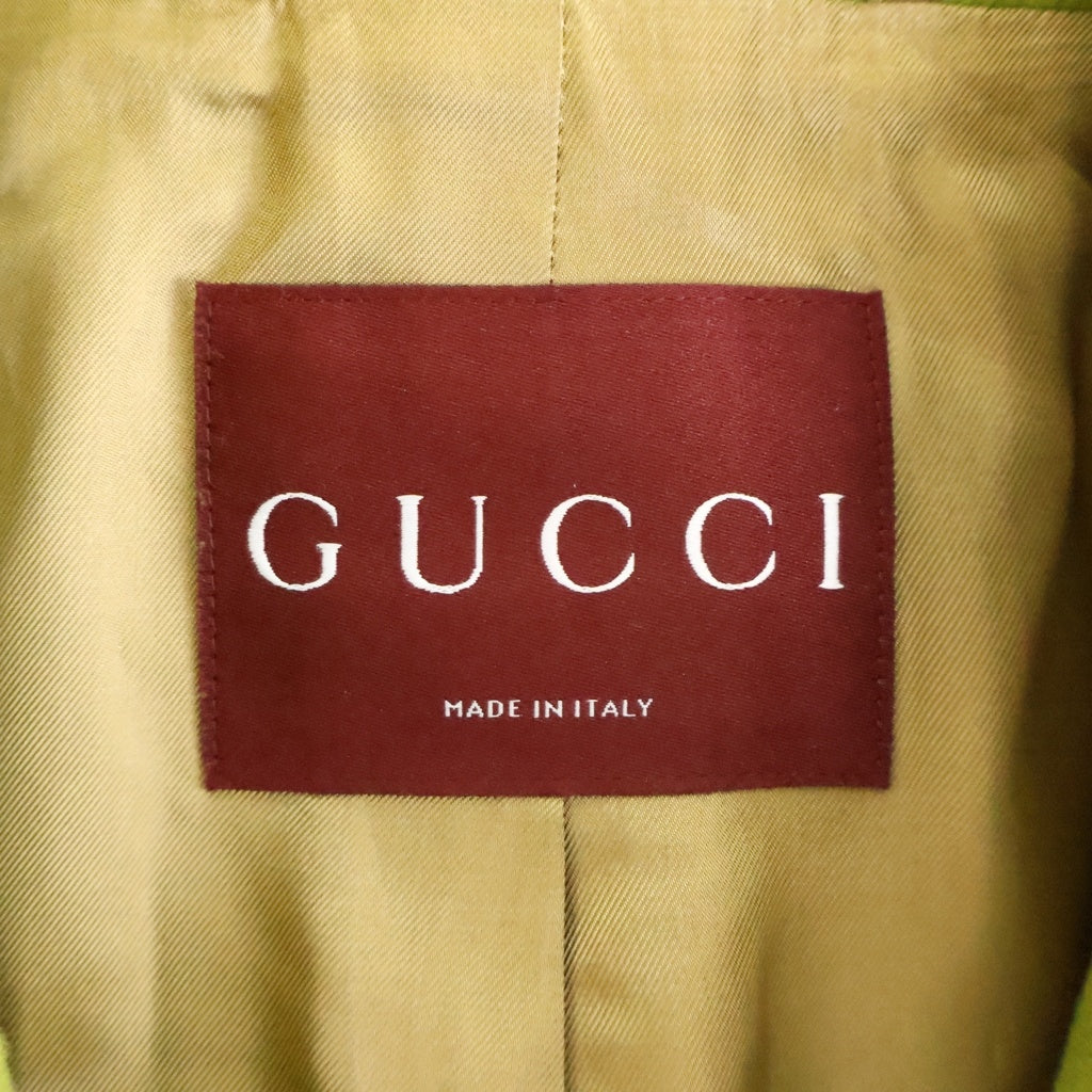 GUCCI(グッチ) ダブルブレスト コート グリーン ウール 794147 レディース