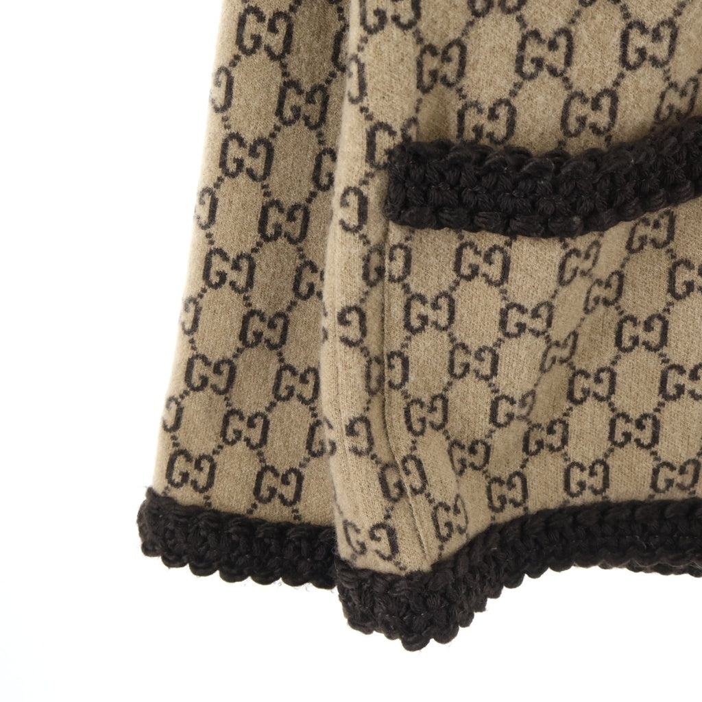 GUCCI(グッチ) GGジャガード ウール カーディガン ブラウン 644570 レディース