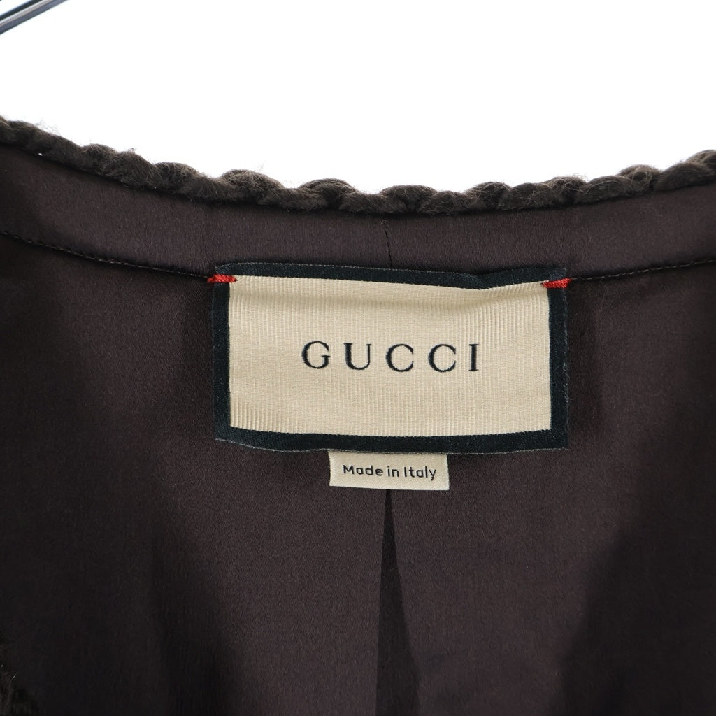 GUCCI(グッチ) GGジャガード ウール カーディガン ブラウン 644570 レディース