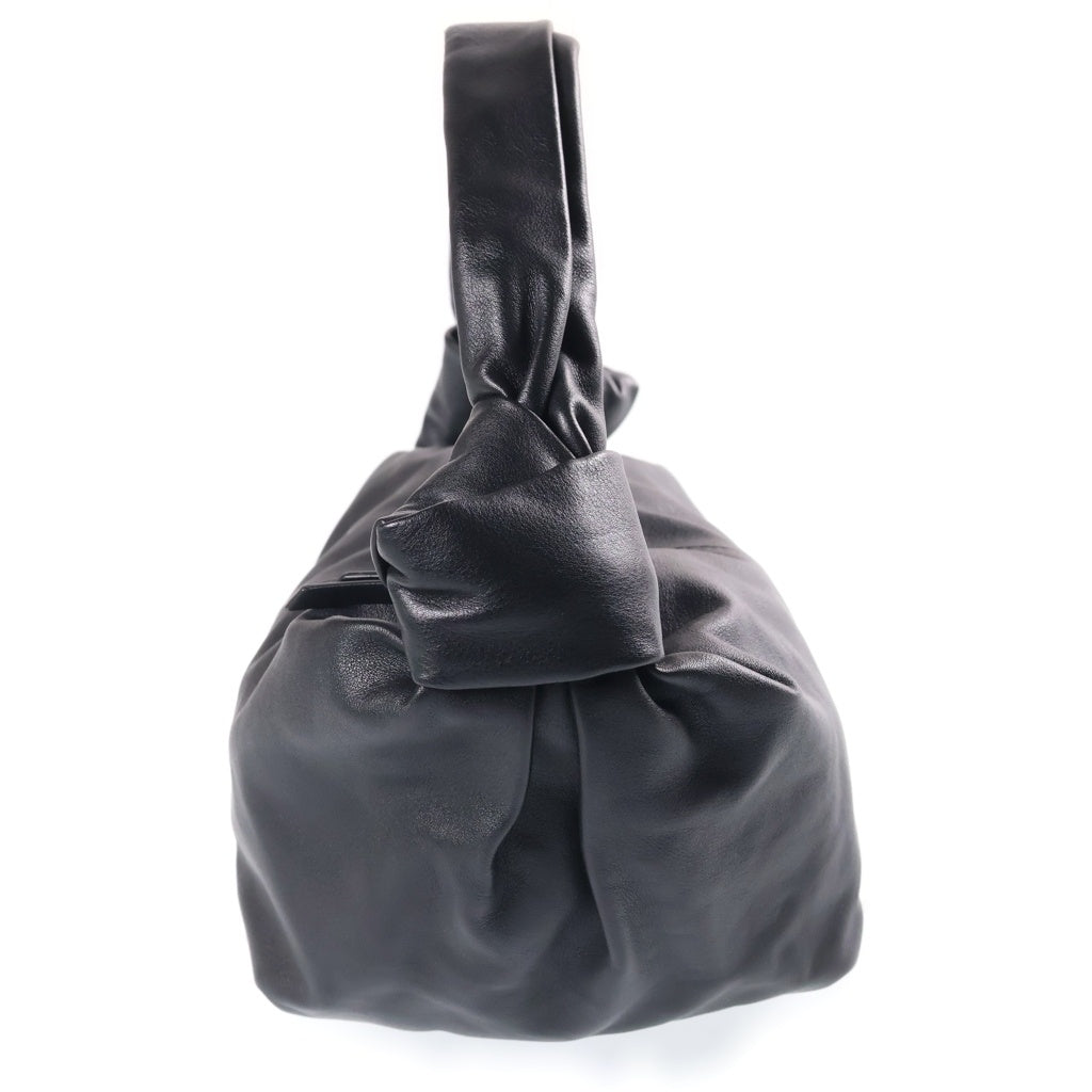 BOTTEGA VENETA(ボッテガヴェネタ) ダブルノット ハンドバッグ ブラック レザー レディース