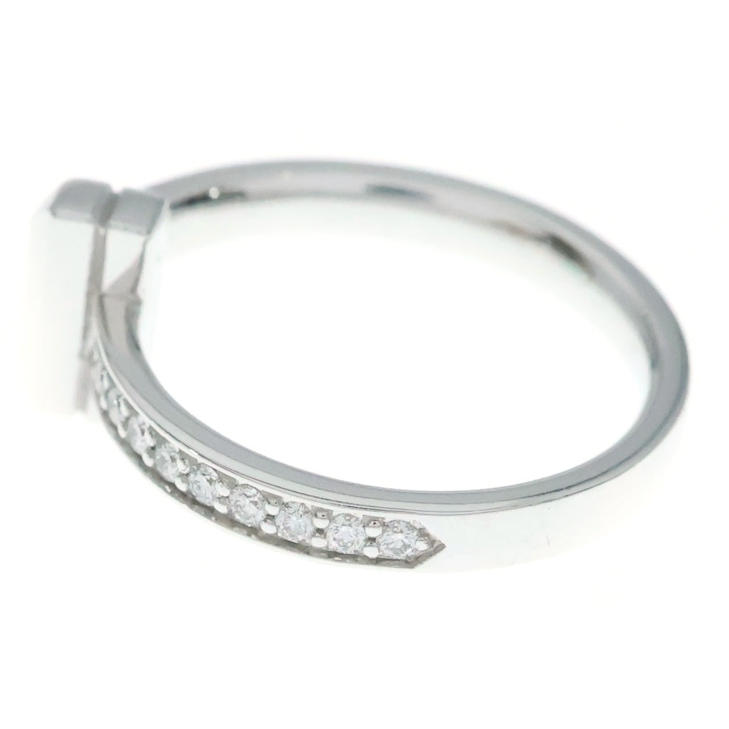 TIFFANY & Co.(ティファニー) Tワン ナロー ダイヤ リング ホワイトゴールド #8 Au750WG レディース