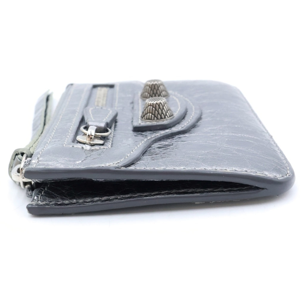 BALENCIAGA(バレンシアガ) ルカゴール フラグメントケース カードケース ポーチ シルバー レザー 715185