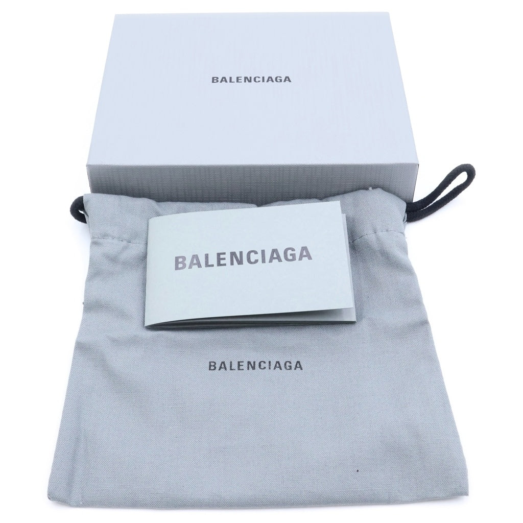 BALENCIAGA(バレンシアガ) ルカゴール フラグメントケース カードケース ポーチ シルバー レザー 715185