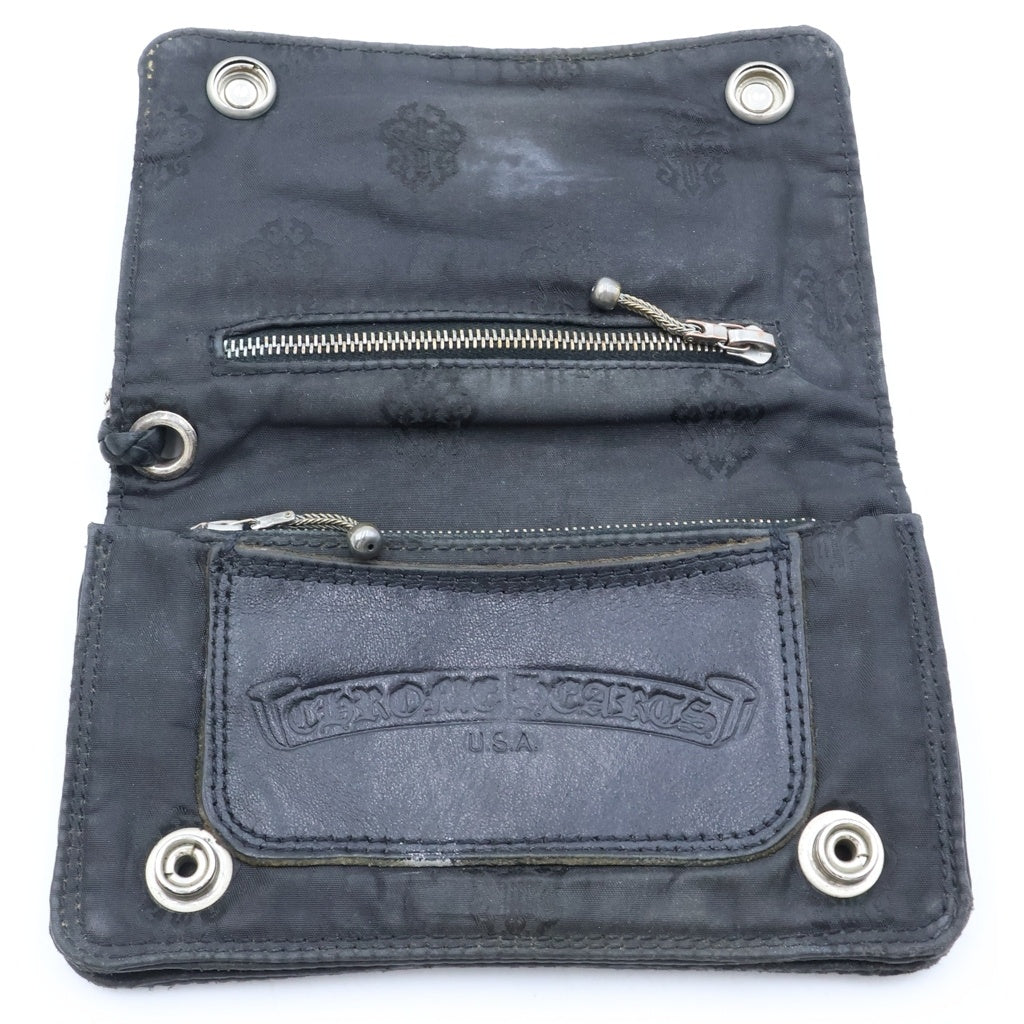 CHROME HEARTS(クロムハーツ) 2ZIPウォレット ナイロン 二つ折り財布 ブラック