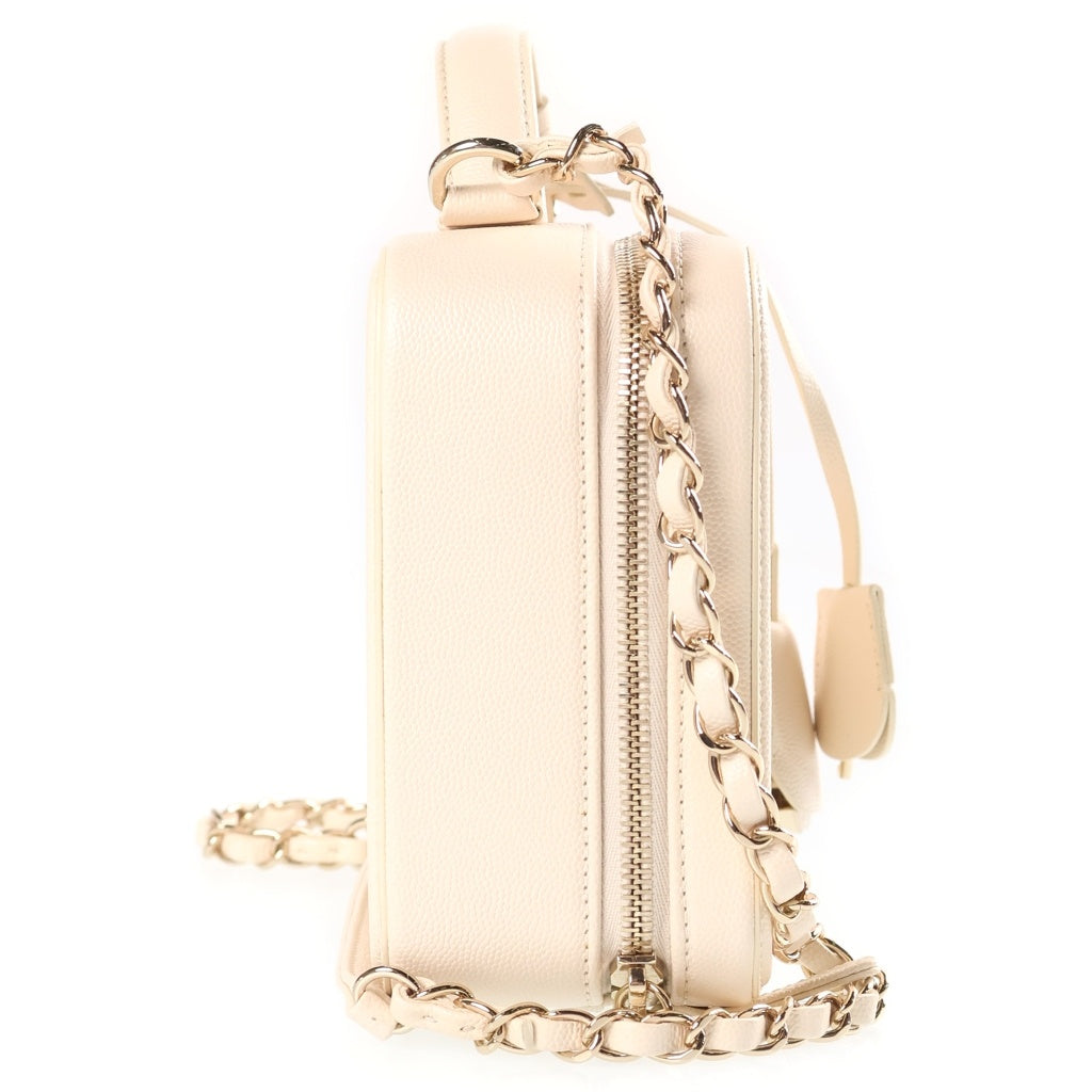 CHANEL(シャネル) CCフィリグリー 2WAYハンドバッグ ショルダーバッグ ベージュ レザー A93344 29番台 ゴールド金具 レディース