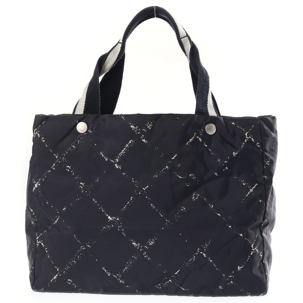 CHANEL(シャネル) 旧トラベルライン ナイロントートバッグ ハンドバッグ ブラック レディース