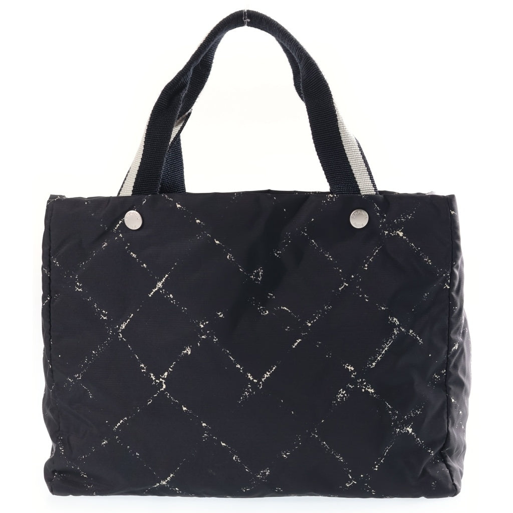 CHANEL(シャネル) 旧トラベルライン ナイロントートバッグ ハンドバッグ ブラック レディース