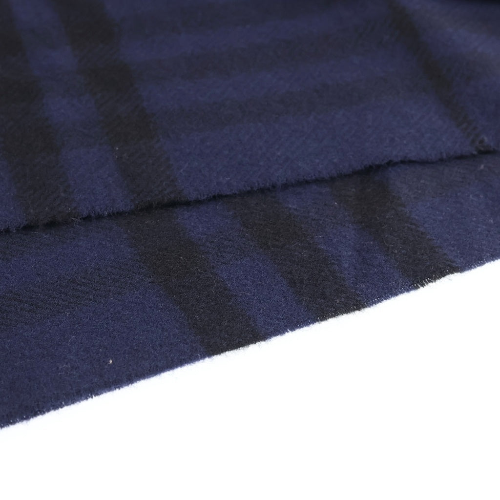 BURBERRY(バーバリー) ジャイアンツチェック フリンジマフラー ストール ネイビー 8089952