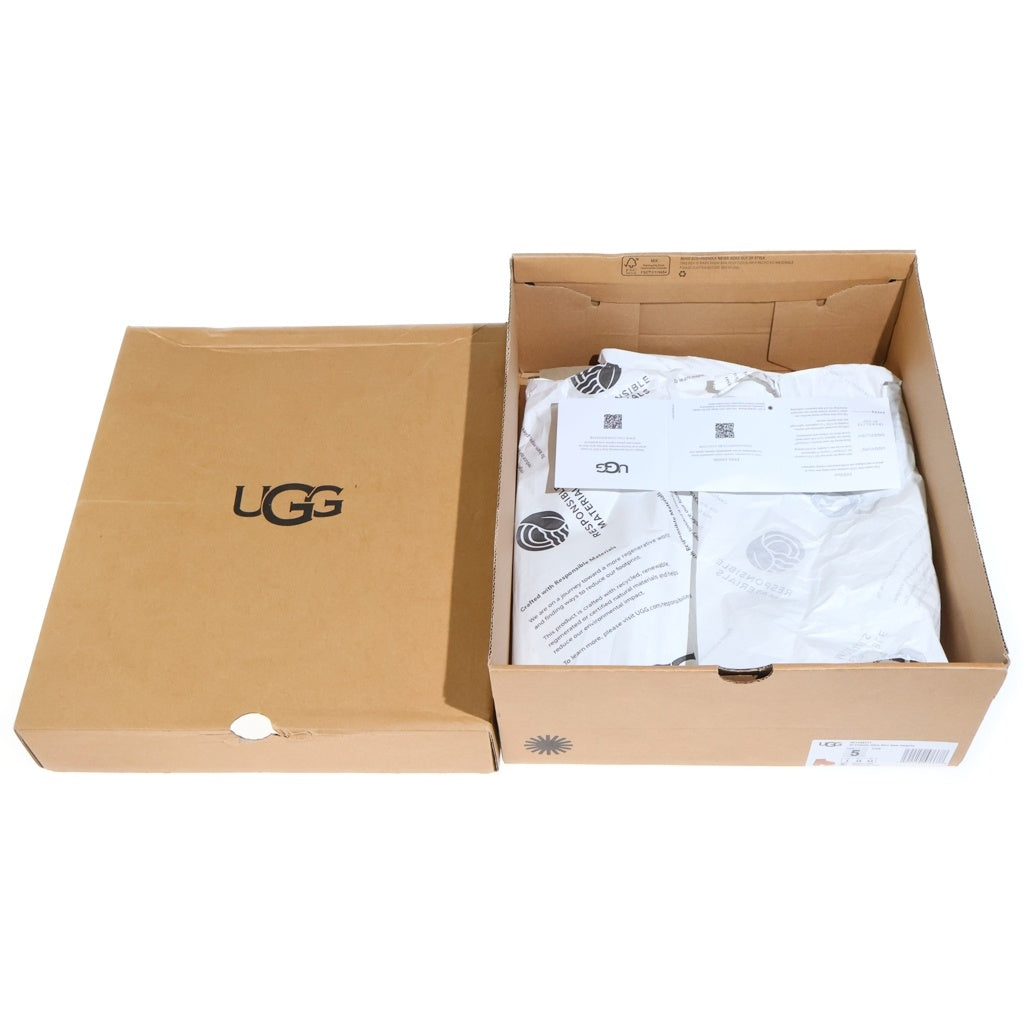 UGG(アグ) Classic Ultra Mini New Heights クラシック ウルトラミニ ムートン スエードレザー ボアライニング 厚底 ショートブーツ ブラウン レディース 1158311