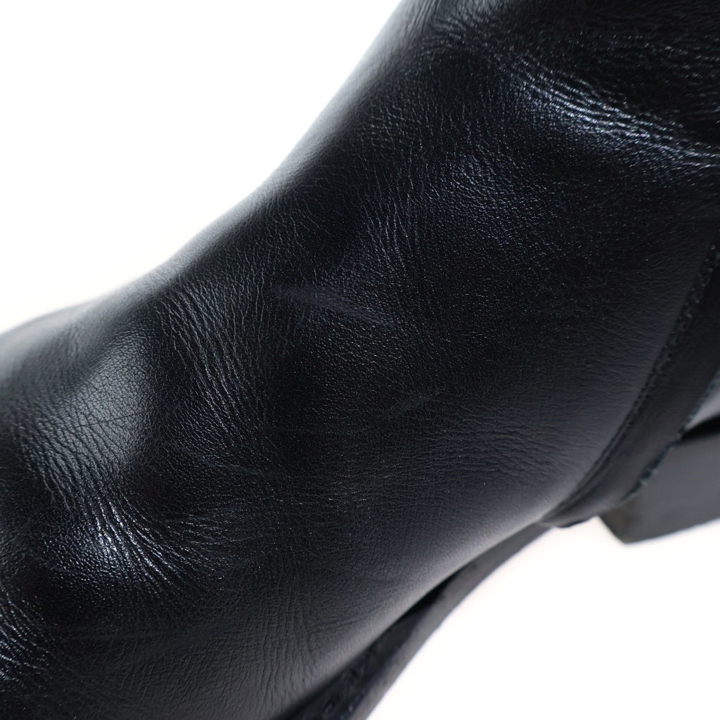 BALENCIAGA(バレンシアガ) BBロゴ スクエアトゥ サイドジップ ショートブーツ ブラック 616349 レディース