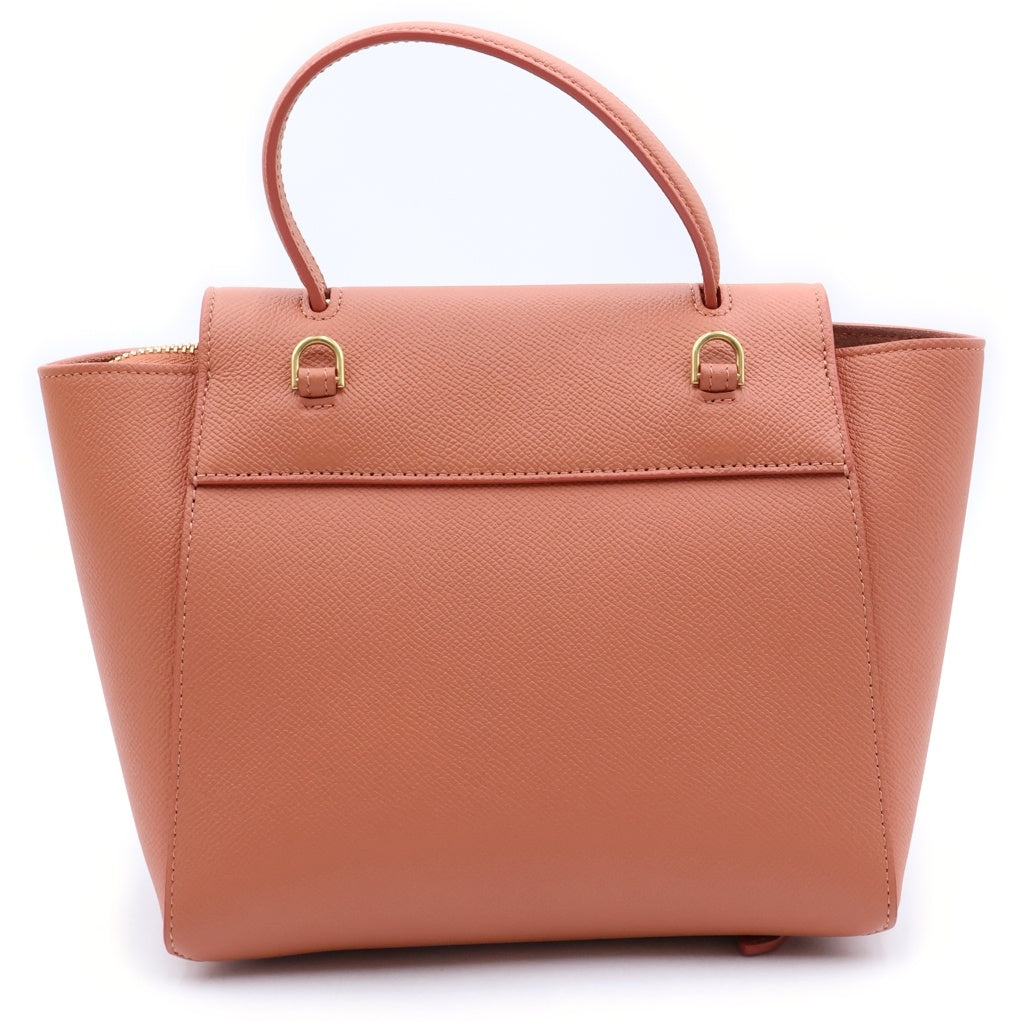 CELINE(セリーヌ) ベルトバッグ ナノ ハンドバック 2way ショルダー レザー オレンジ レディース