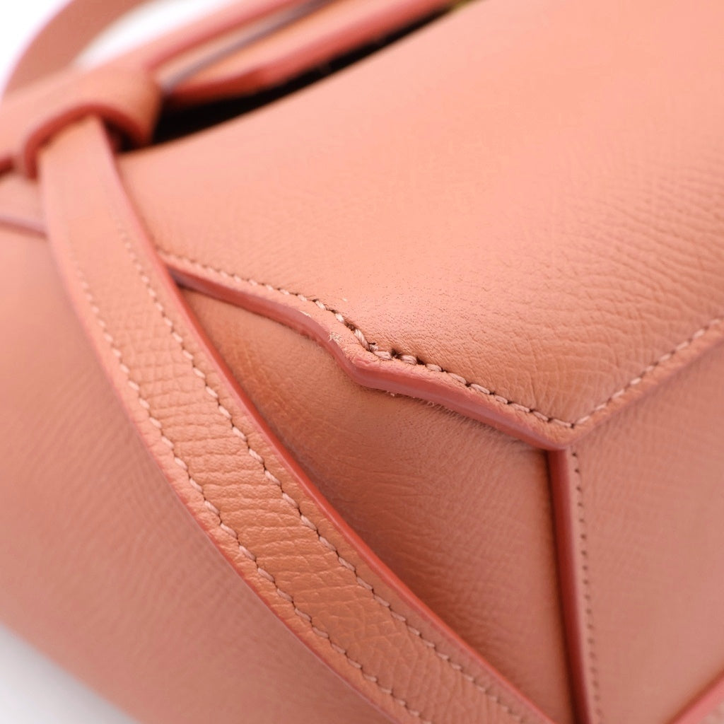 CELINE(セリーヌ) ベルトバッグ ナノ ハンドバック 2way ショルダー レザー オレンジ レディース