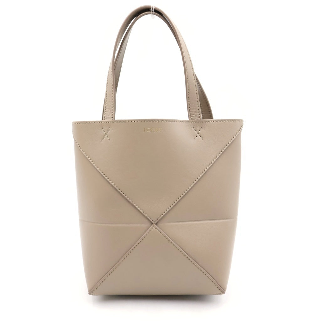 LOEWE(ロエベ) パズルフォルド トートバッグ 2way ショルダー ミニ レザー ベージュ レディース