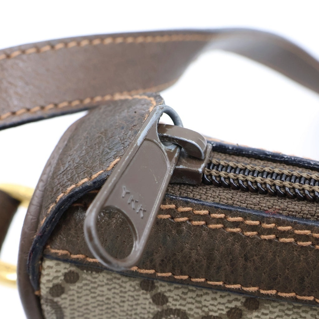 GUCCI(グッチ) オールドグッチ ショルダーバッグ シェリーライン GGスプリーム キャンバス レザー ブラウン 89 02 054 レディース