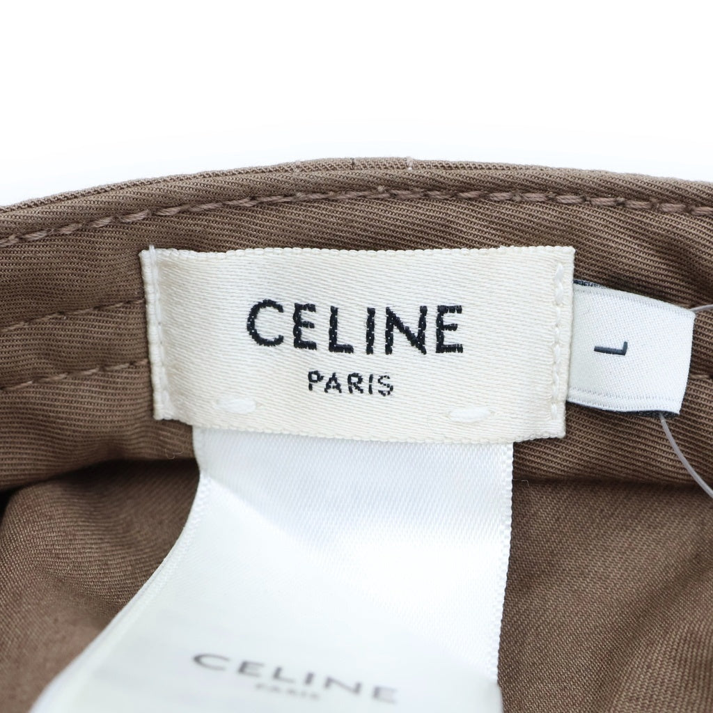 CELINE(セリーヌ) トリオンフ ベースボールキャップ ブラウン コットン 2AUT6969P