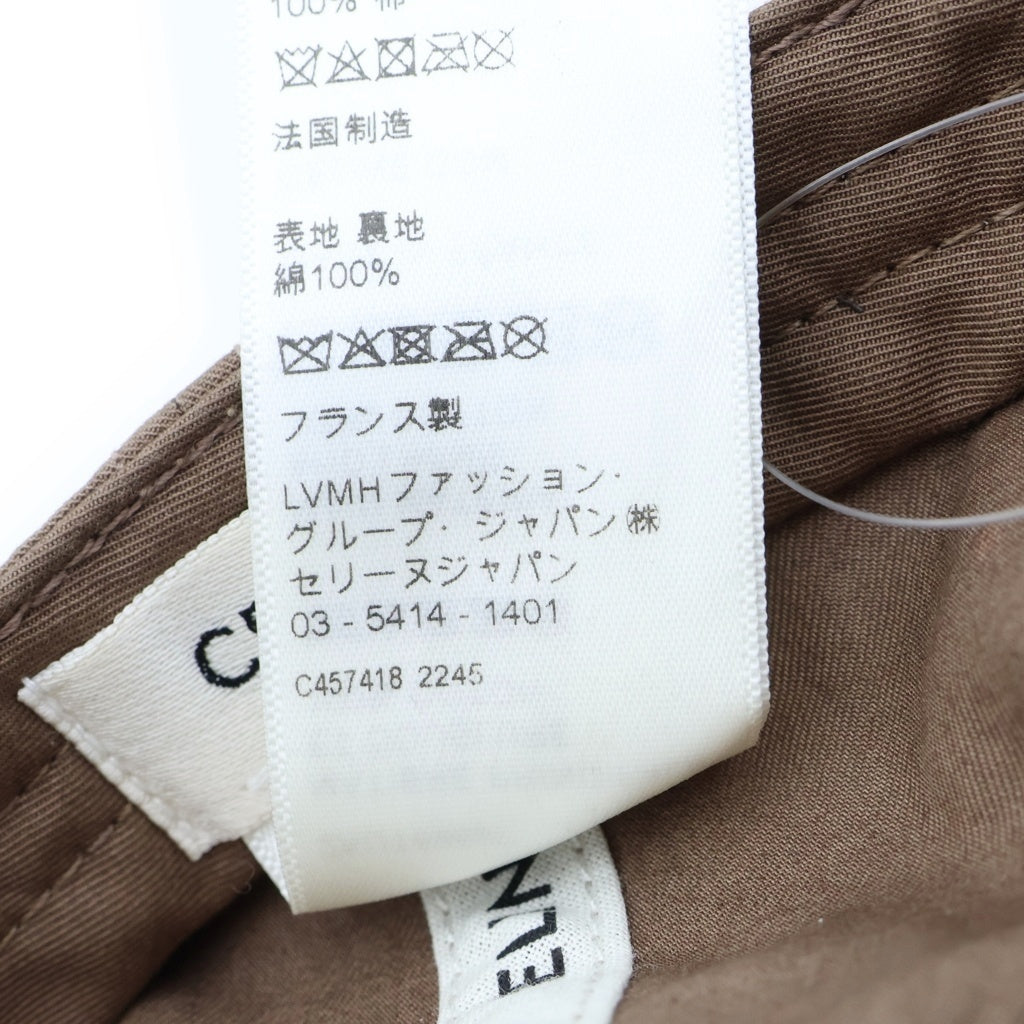 CELINE(セリーヌ) トリオンフ ベースボールキャップ ブラウン コットン 2AUT6969P