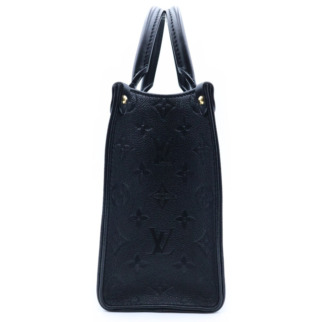 LOUIS VUITTON(ルイヴィトン) モノグラム・アンプラント オンザゴーPM 2WAYバッグ ハンドバッグ ショルダーバッグ トートバッグ ブラック レザー M45653 ゴールド金具 レディース