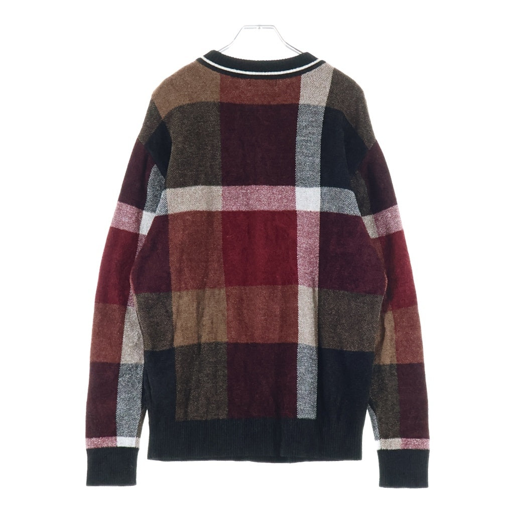 BLACK LABEL CRESTBRIDGE(ブラックレーベルクレストブリッジ) ニット 長袖 チェック ブラック/レッド