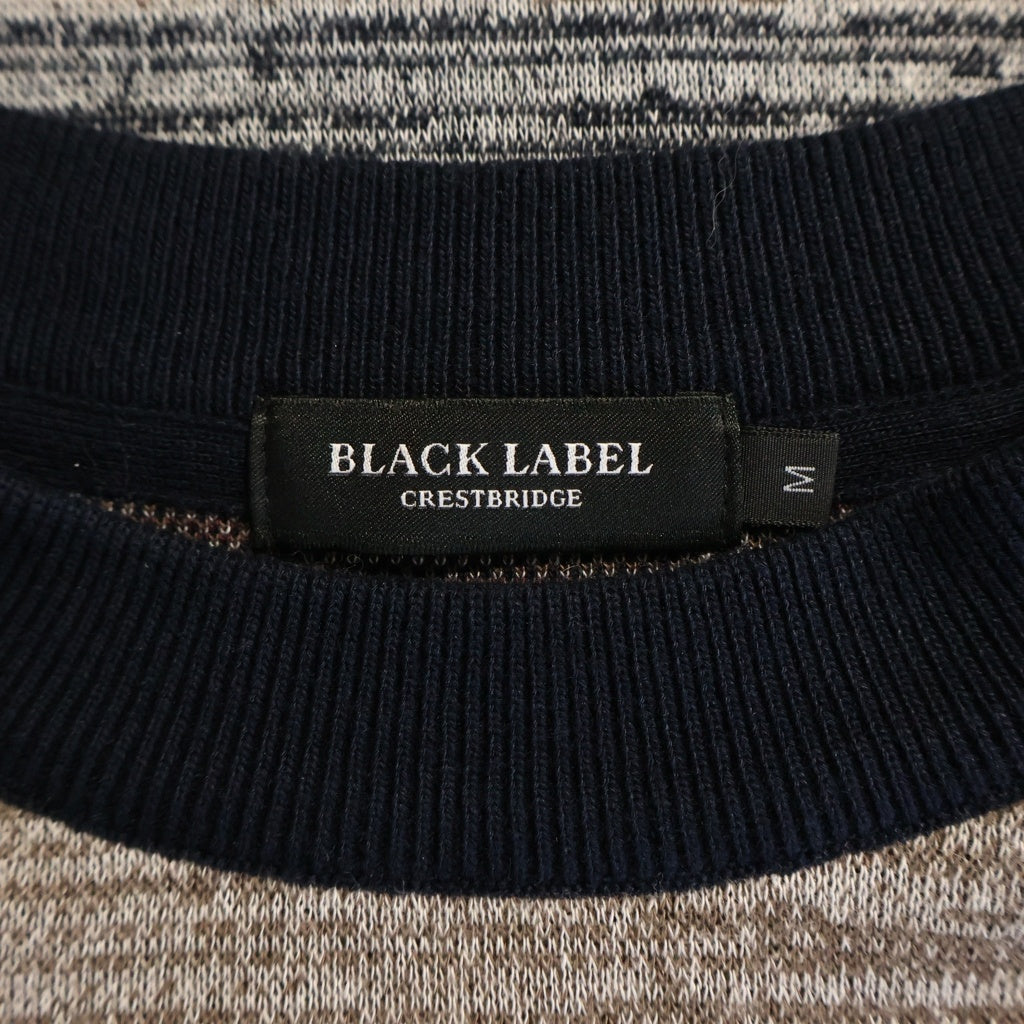 BLACK LABEL CRESTBRIDGE(ブラックレーベルクレストブリッジ) チェック柄 クルーネック ニット マルチカラー コットン