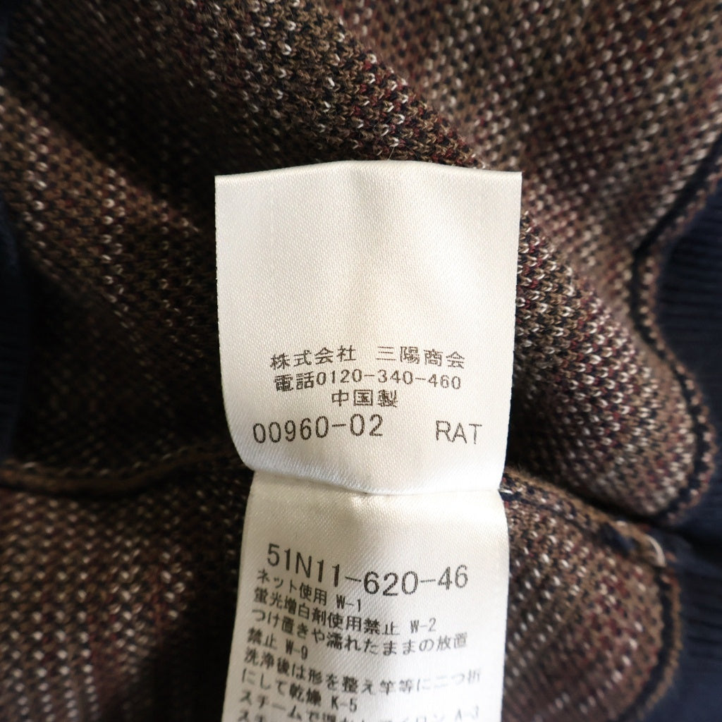 BLACK LABEL CRESTBRIDGE(ブラックレーベルクレストブリッジ) チェック柄 クルーネック ニット マルチカラー コットン
