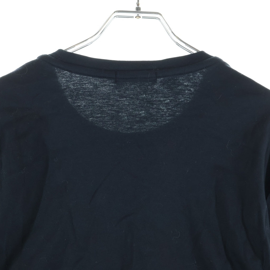 BLACK LABEL CRESTBRIDGE(ブラックレーベルクレストブリッジ) チェック柄 長袖カットソー ロングTシャツ ブラック/レッド コットン