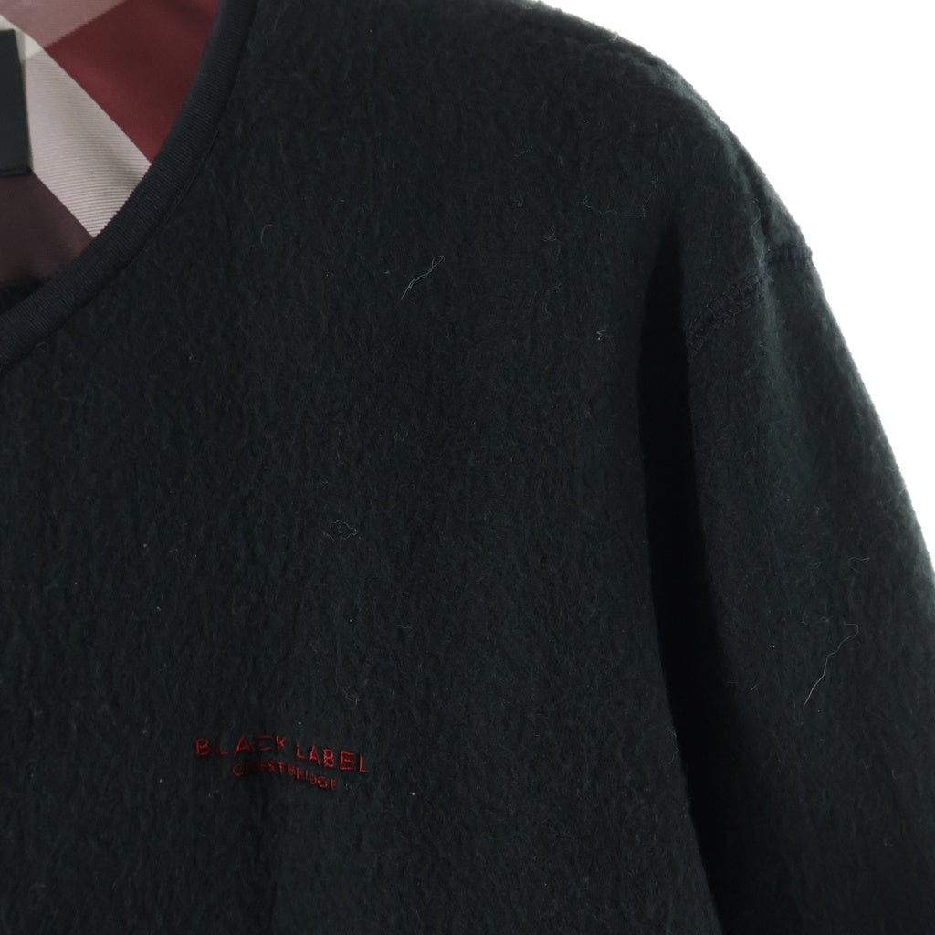 BLACK LABEL CRESTBRIDGE(ブラックレーベルクレストブリッジ) フリース カーディガン ジャケット ブラック アクリル/ナイロン 51P66-466-09