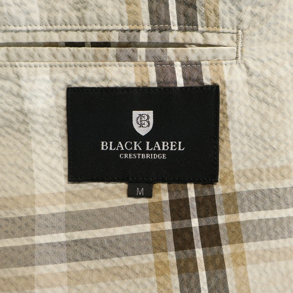 BLACK LABEL CRESTBRIDGE(ブラックレーベルクレストブリッジ) チェック柄 シャツ ジャケット グレー ポリエスエル