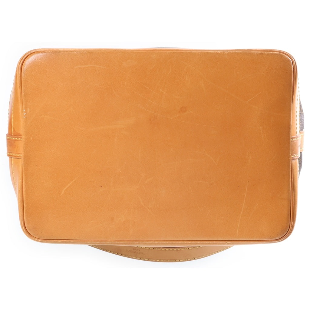 LOUIS VUITTON(ルイヴィトン) モノグラム ノエ ショルダーバッグ ブラウン レザー×PVC M42224 ゴールド金具 レディース