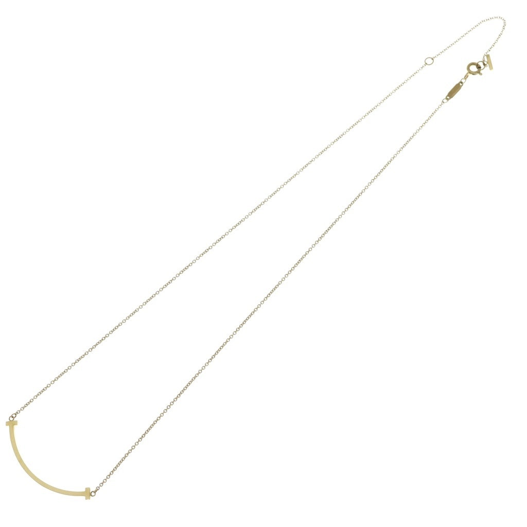 TIFFANY & Co.(ティファニー) Tスマイル スモール ネックレス ペンダント チェーン イエローゴールド Au750YG レディース