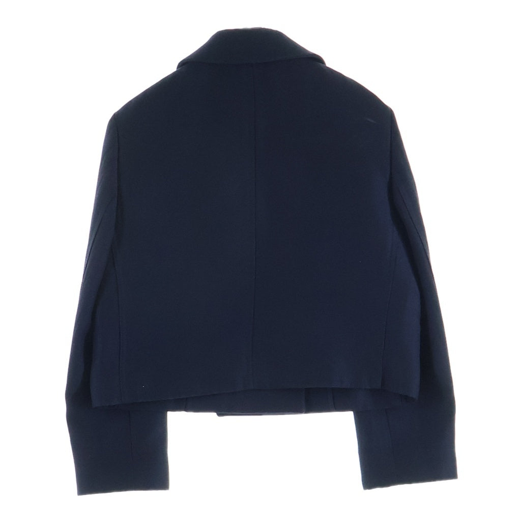 Christian Dior(クリスチャンディオール) クロップド ジャケット ショート丈 オブリーク柄 ネイビー 311V86A1304 レディース