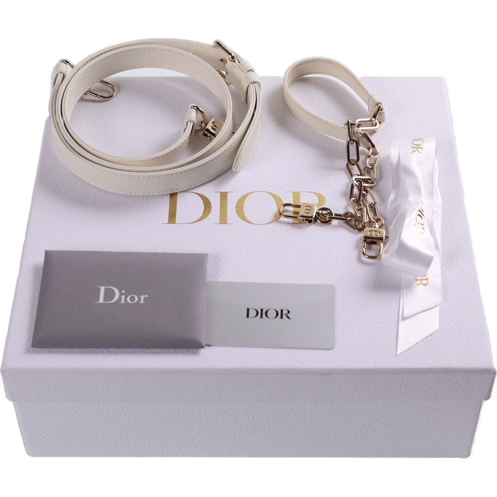 Christian Dior(クリスチャンディオール) レディ Dジョイ ミディアム ハンドバッグ ショルダーバッグ 2WAY ホワイト レザー M0540ONGE レディース
