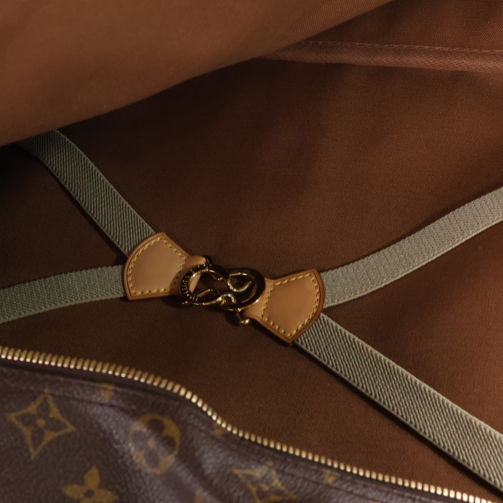 LOUIS VUITTON(ルイヴィトン) モノグラム サックシャス 2WAYハンドバッグ ショルダーバッグ トラベルバッグ ブラウン レザー×PVC M41140 ゴールド金具 レディース