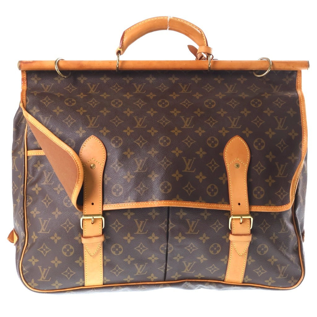 LOUIS VUITTON(ルイヴィトン) モノグラム サックシャス 2WAYハンドバッグ ショルダーバッグ トラベルバッグ ブラウン レザー×PVC M41140 ゴールド金具 レディース