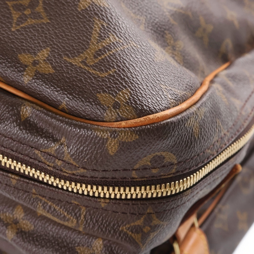 LOUIS VUITTON(ルイヴィトン) モノグラム サックシャス 2WAYハンドバッグ ショルダーバッグ トラベルバッグ ブラウン レザー×PVC M41140 ゴールド金具 レディース