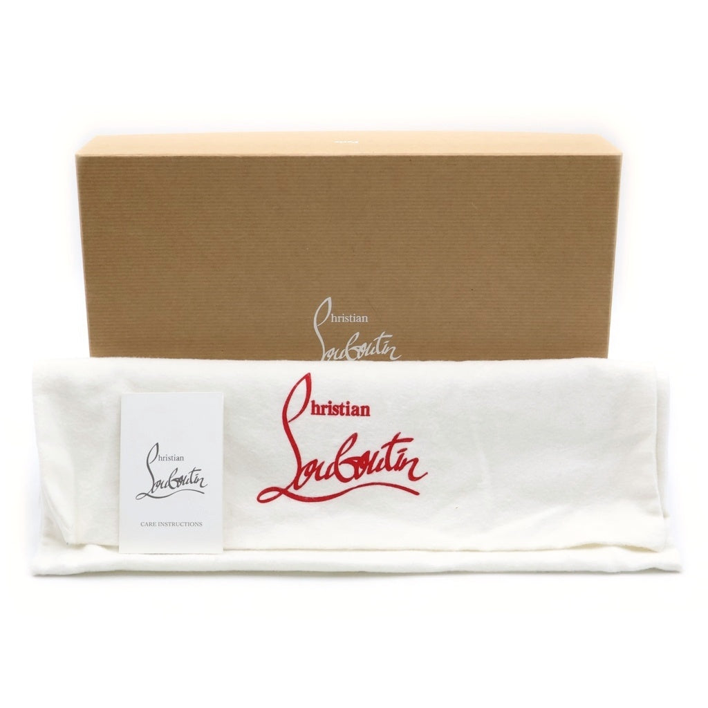 CHRISTIAN LOUBOUTIN(クリスチャンルブタン) スタッズ パロマクラッチ チェーンショルダーバッグ ブラック×レッド レザー×エナメル 1165081 レディース