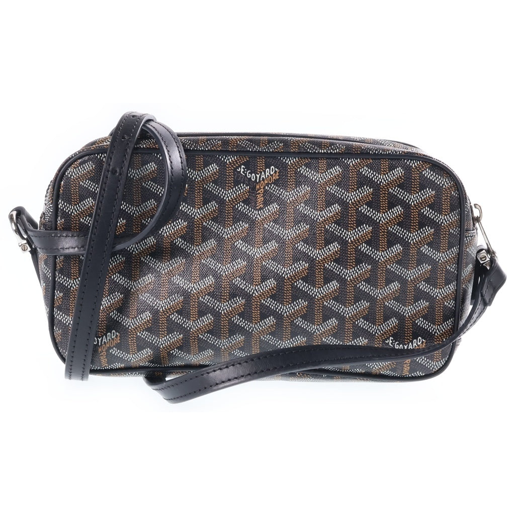 GOYARD(ゴヤール) カップヴェールPM ショルダーバッグ ブラック PVC×レザー シルバー金具 レディース