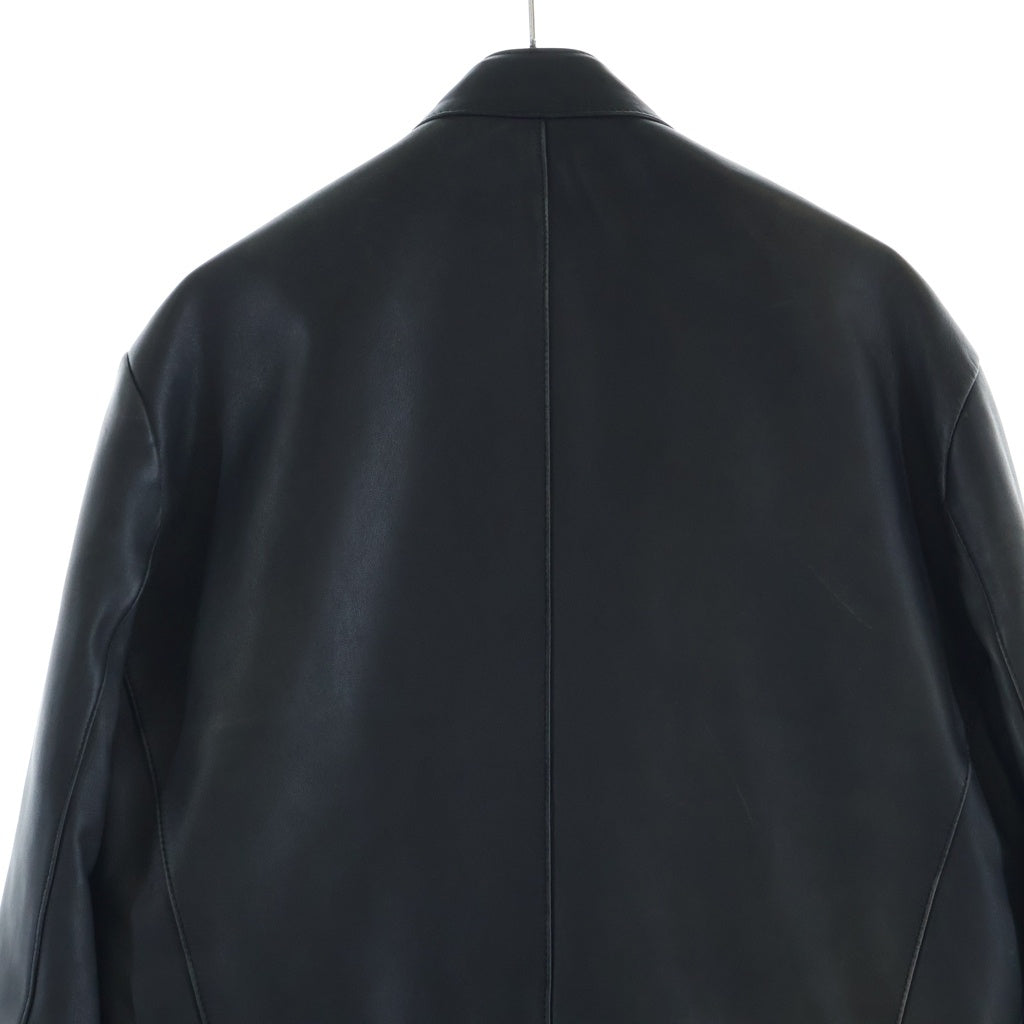 Maison Margiela(メゾンマルジェラ) 16AW 5ZIP LEATHRE RIDERS JACKET 八の字 レザー シングル ライダース ジャケット ブラック S50AM0268 SX9858