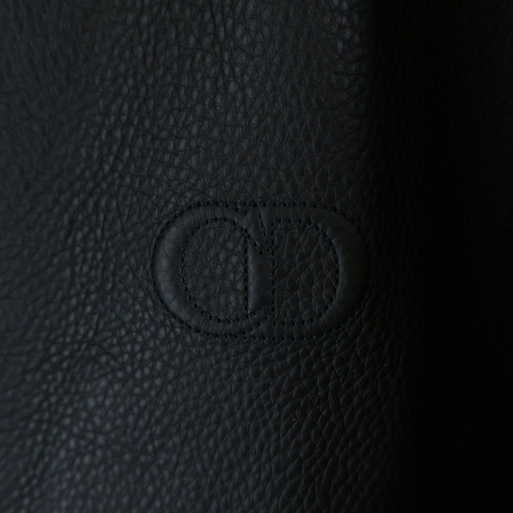 Christian Dior(クリスチャンディオール) 25SS カウハイド テディジャケット スタジャン レザー ブラック 513L434A0700