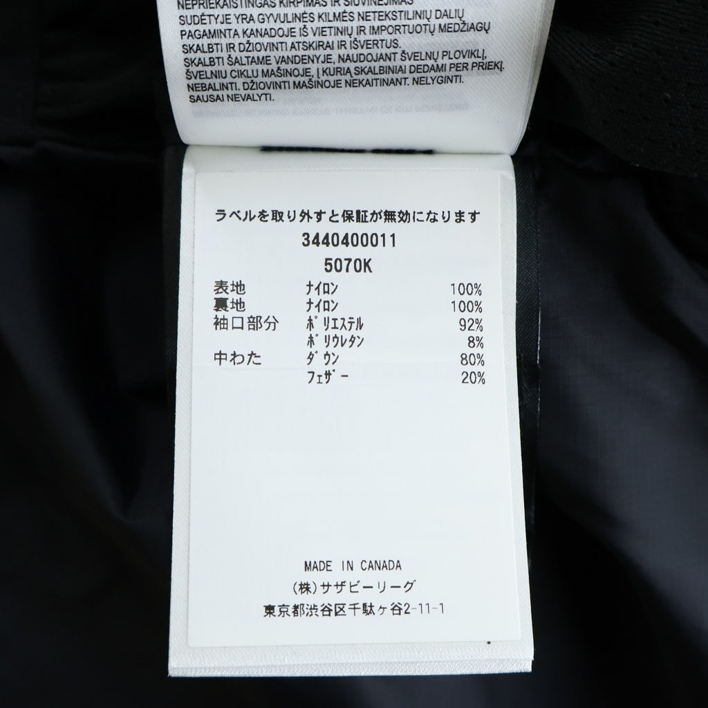 CANADA GOOSE(カナダグース) SHERWOOD HOODY シャーウッドフーディ ダウンジャケット キッズ ブラック