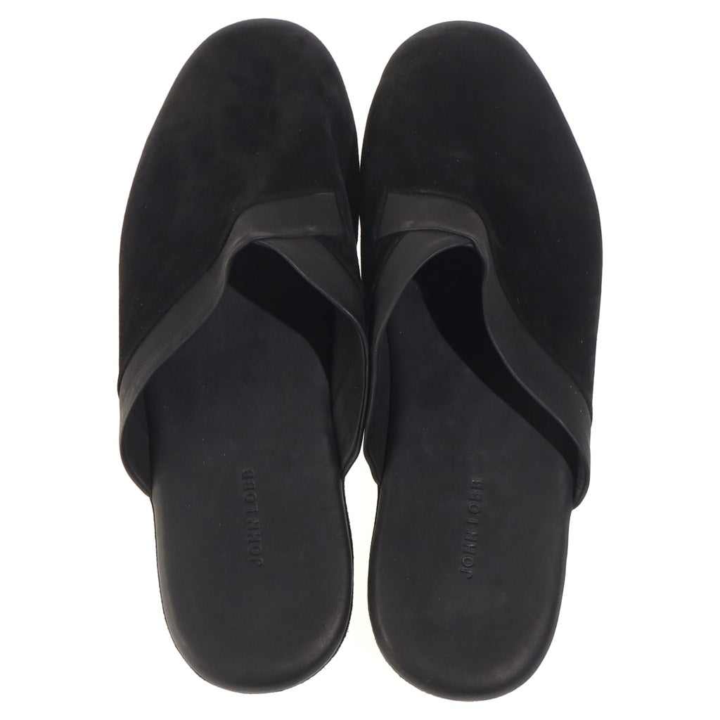 JOHN LOBB(ジョンロブ) Knighton ナイトン カシミヤスエード スリッパ ルームシューズ ブラック 0117